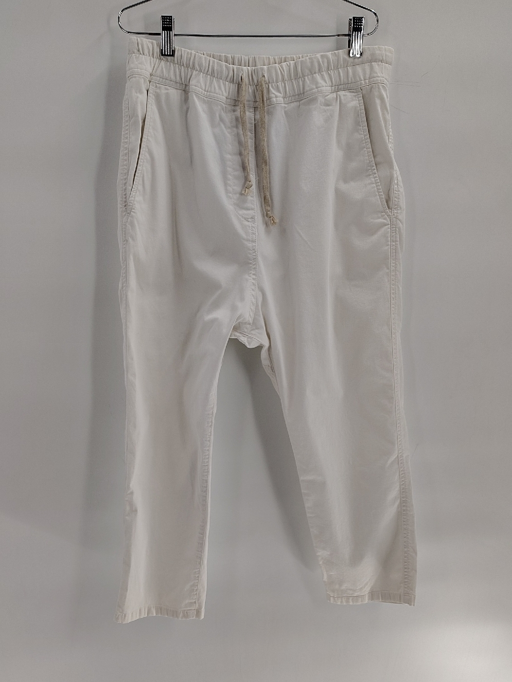 Nili Lotan Casablanca White‎ Drawstring Pant Drop Crotch Small Classic Modern
